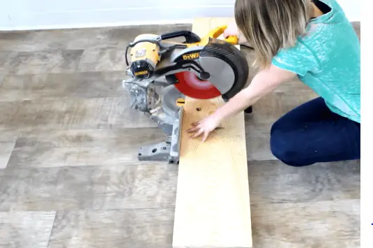 Step 1b measure mark and cut wood Step 1b measure mark and cut wood