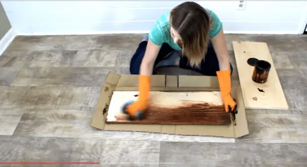 Step 2 staining and finishing of wooden block Step 2 staining and finishing of wooden block