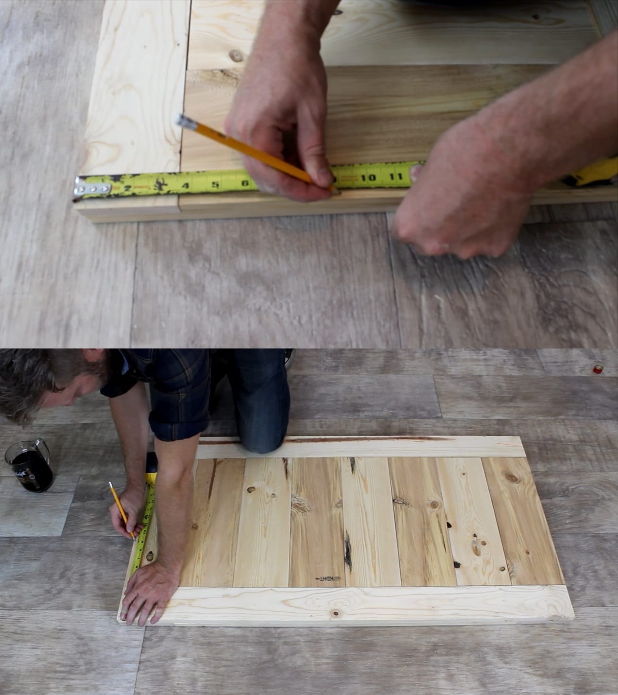 Step 3 making shelf and staining Step 3 making shelf and staining