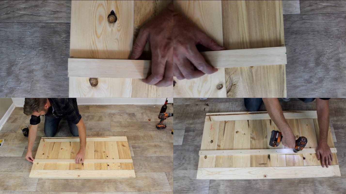 Step 3b making shelf and staining Step 3b making shelf and staining