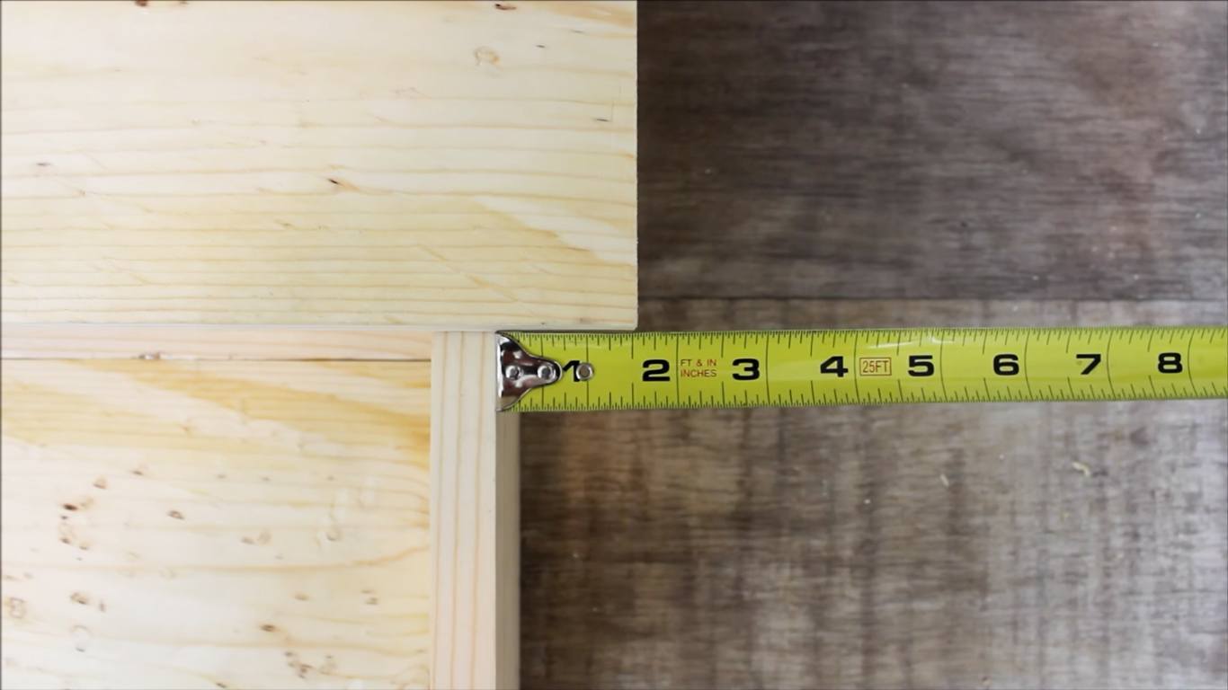 step 4 lay the 1"x8" x60" over the top