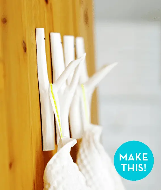 19 - An All-White Tree Branch Wall Hooks