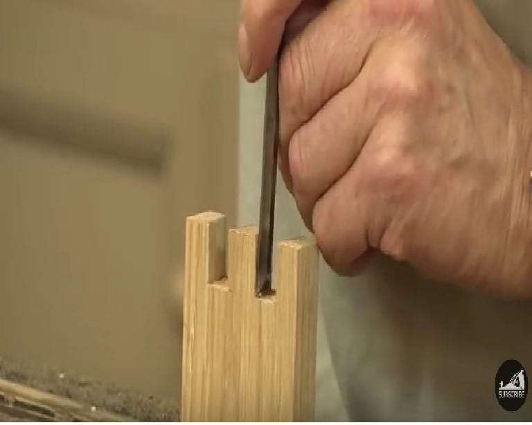 13 - Use a small chisel to clean up the gaps