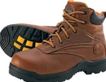 Steel-toed slip-resistant approved footwear