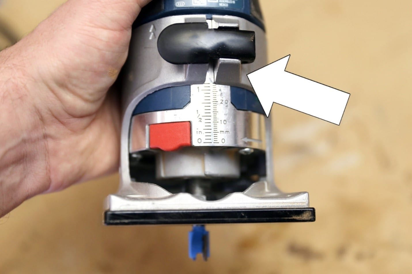 Step 2 Router Bit Depth Setting