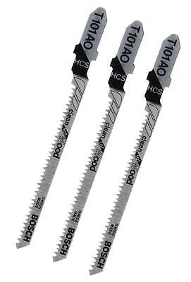Bosch T101AO3 3-Piece 3-1-4 In. 20 TPI Clean for Wood T-Shank Jig Saw Blades Bosch T101AO3 3-Piece 3-1-4 In. 20 TPI Clean for Wood T-Shank Jig Saw Blades