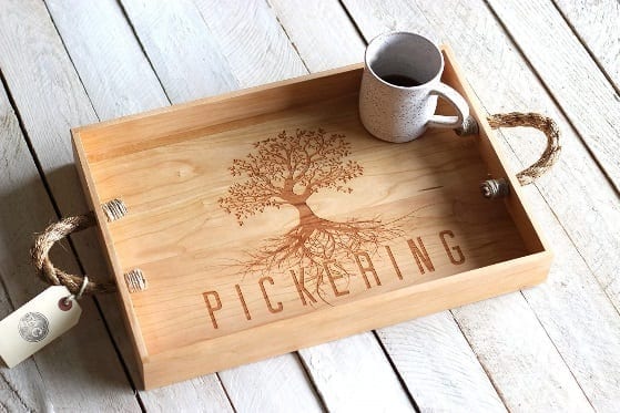 Engraved Wood Serving Engraved Wood Serving