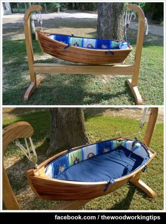 Wooden Boat Swing Set