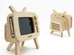 Tv Wood Iphone Stand