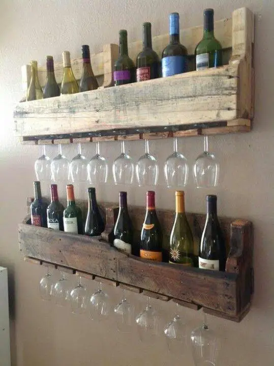 Wood Pallet Wine Rack