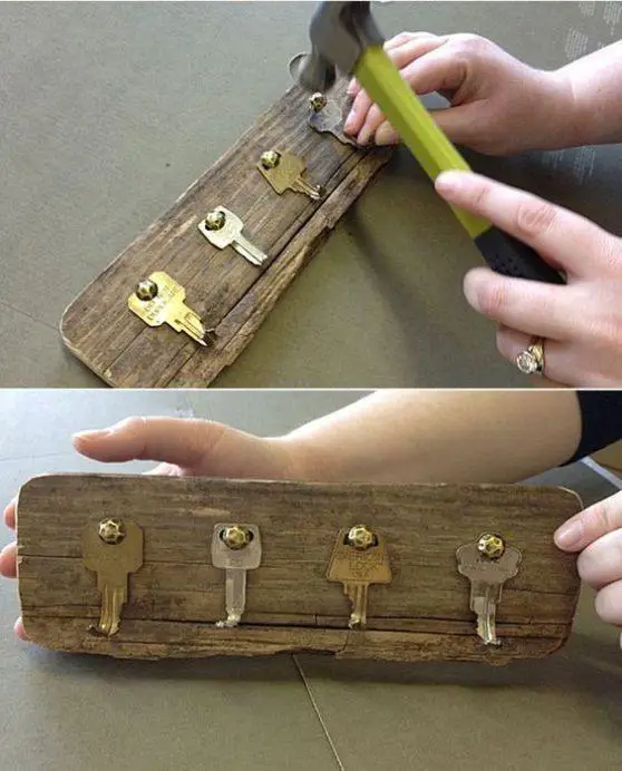 Recycled Key Hooks