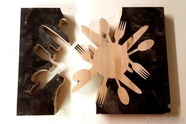 Butcher Block Silverware Utensil Trivet