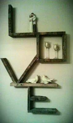 Love Wood Wall Rack