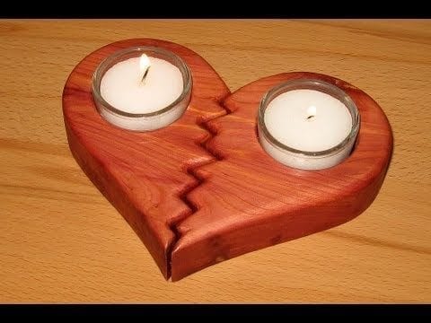 A Broken Heart Candle Holder