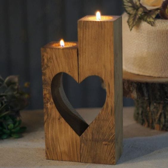 Heart Shape Candle Stand