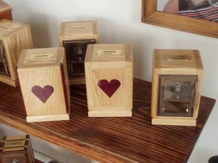 Heart Embossed Coin Boxes