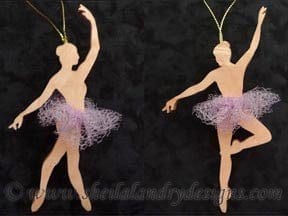 Little Ballerina Scroll Saw Ornaments