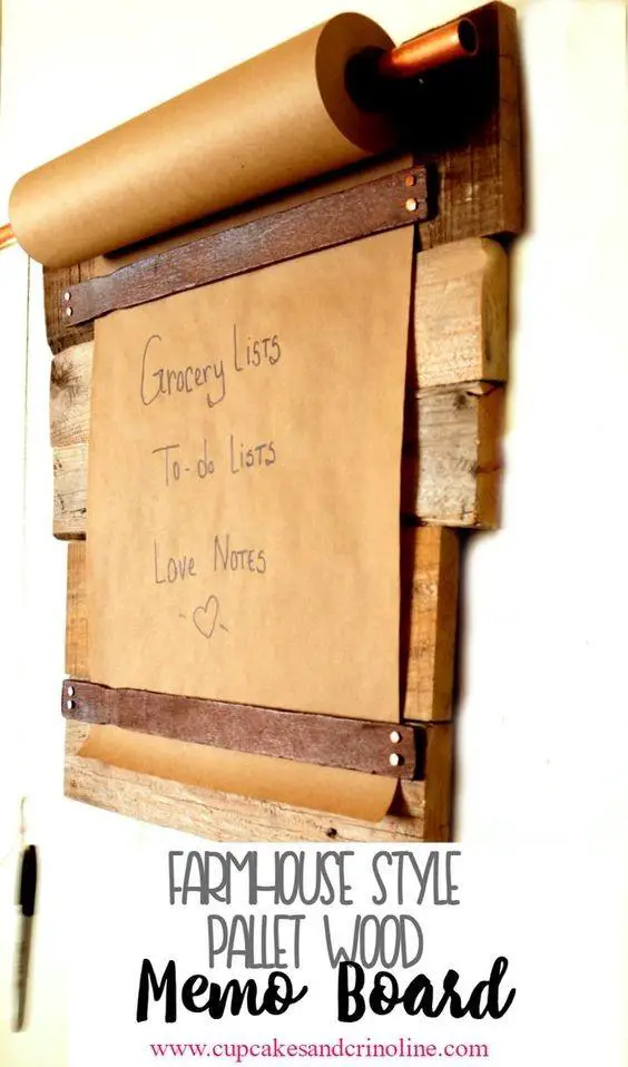 Diy Pallet Wood Memo Board