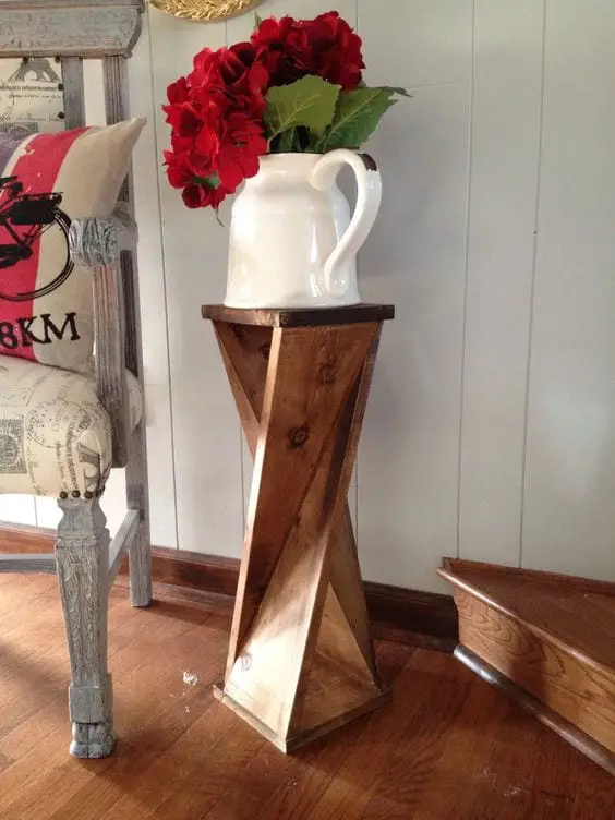 Stylish Wooden Floor Vase