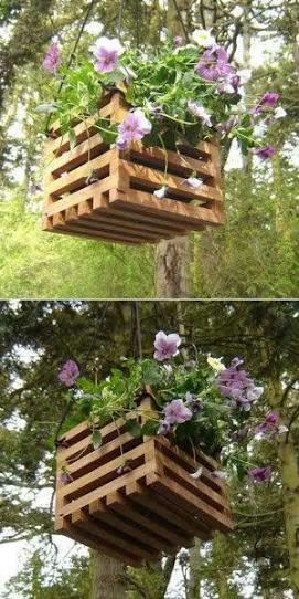 Wooden Plant Hanging Boxes