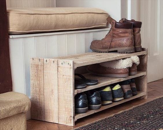 Wood Pallet Shoe Rack