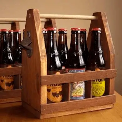 Easy-To-Hang Wooden Bottle Crate