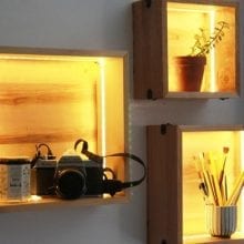 How To Build Wooden LED Wall Cube Shelves | DIY Project