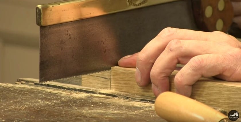 13 Cut The Tenon Joint Using A Hand Saw