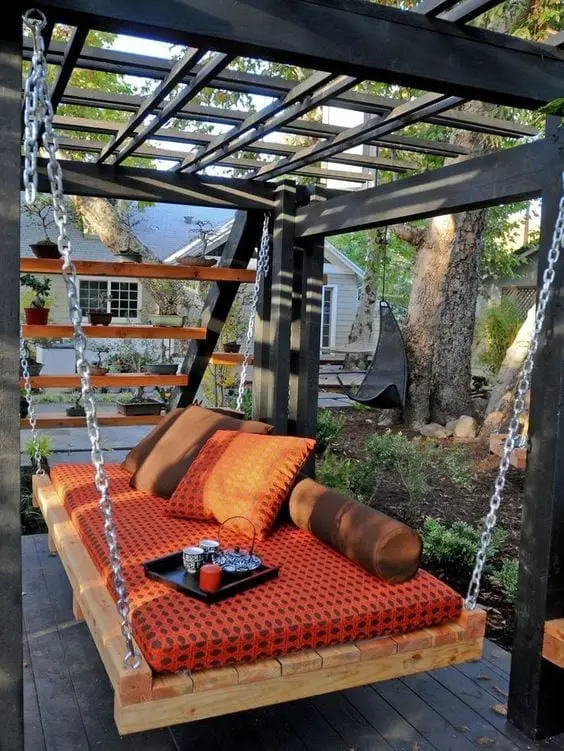 18 Outdoor Lounging Space Daybed Hammocks Canopies And More