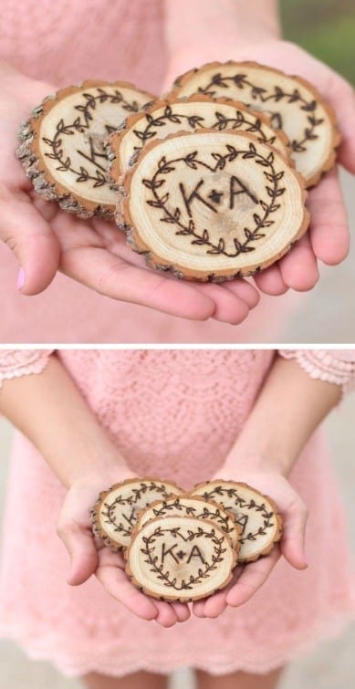 23 Rustic Sweetheart Coaster Set