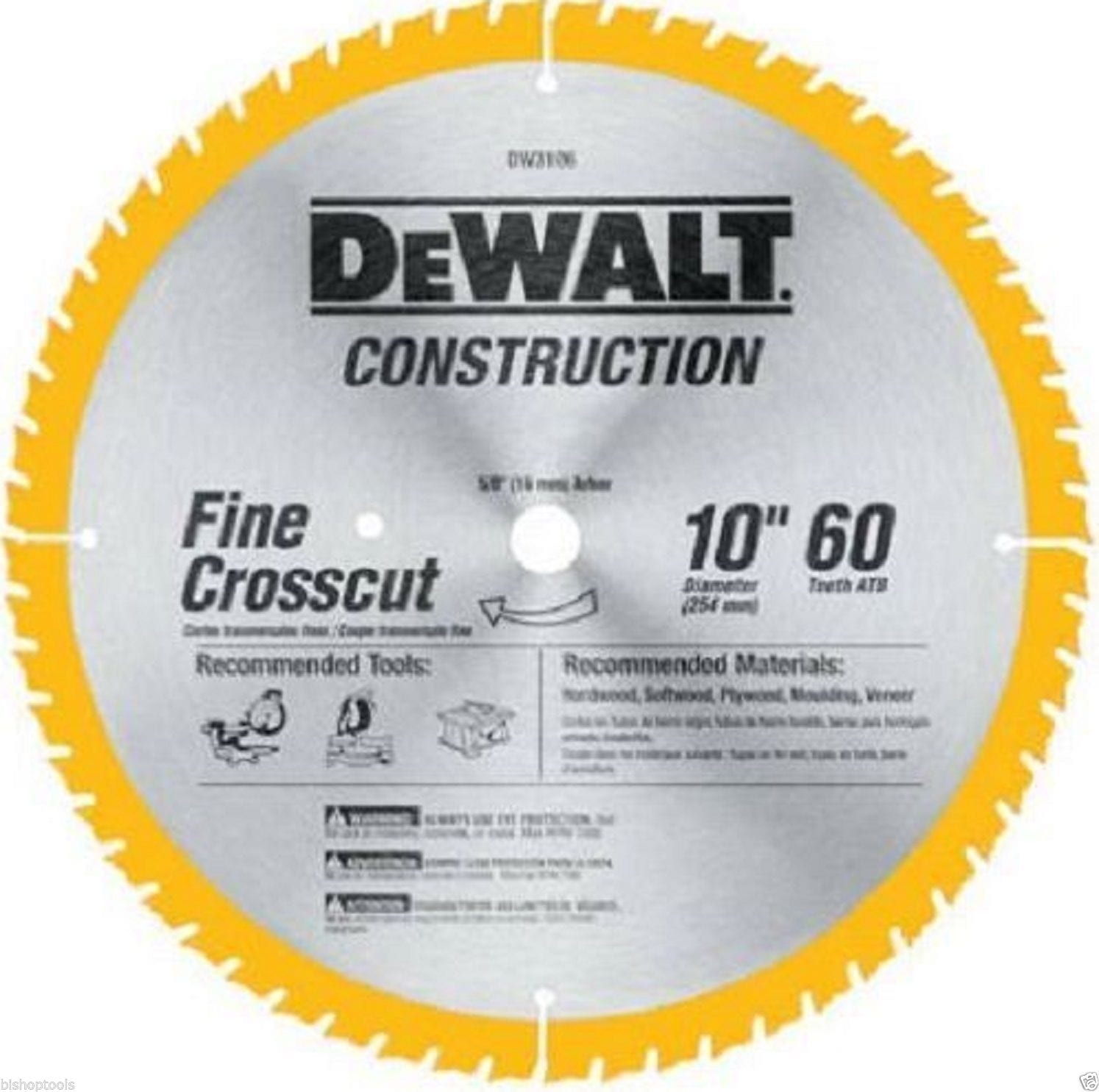 Dewalt Dw3106P5 60-Tooth Crosscutting And 32-Tooth General Purpose 10-Inch Saw Blade Combo Pack