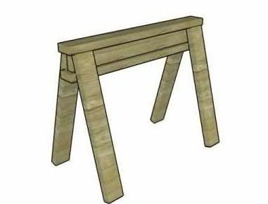 I Beam Sawhorse Plan