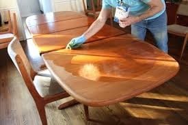 Deep Cleaning A Wooden Table