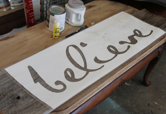 Painting The Letters On Wood