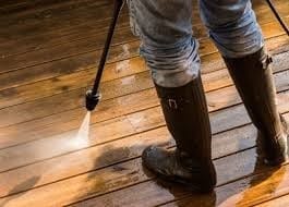 Pressure Washing Barn Wood