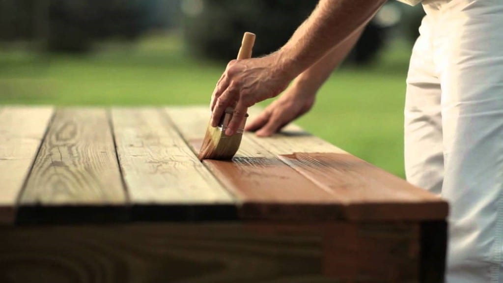 Step 2 Apply A Good Coat Of Wood Stain With The Help Of A Paint Brush