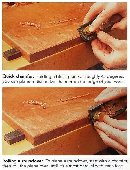 Step 2 Plane Down Each Corner Of The Chamfer And Finish By Smoothening The Surface Of The Wood