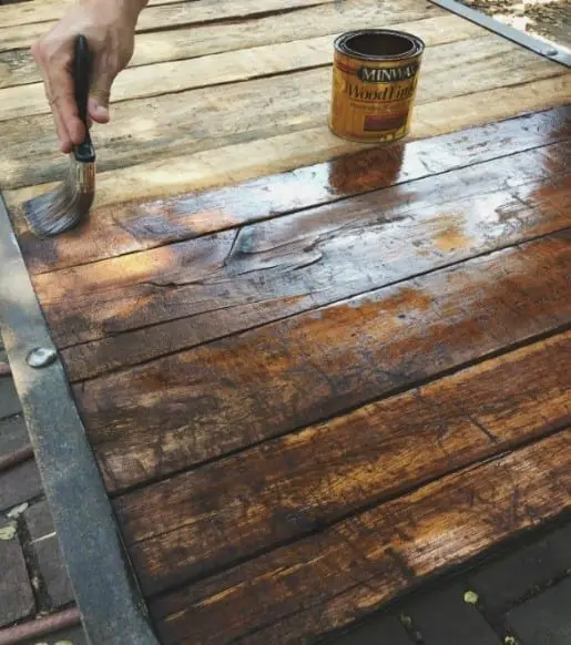 Step 2 Stain The Pallet Wood And Finish With A Suitable Top Coat