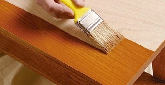 Step 2 Stain The Wood With Wood Stain