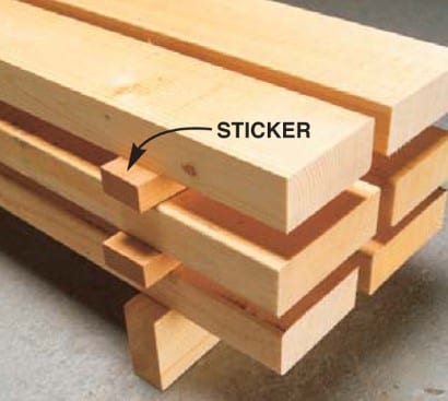 Use Stickers To Dry The Wood