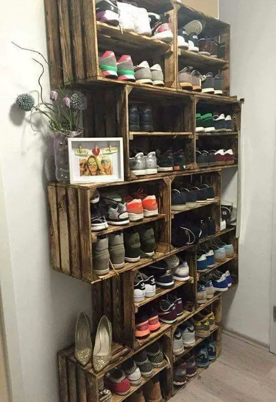 15 Pallet Shoe Rack DIY Plans - Cut The Wood