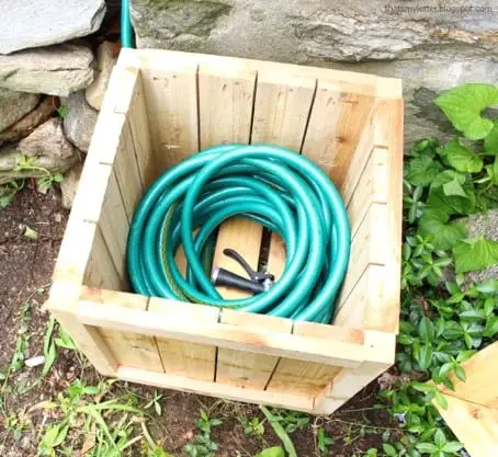 Diy Hose Hiding Outdoor Planter 2