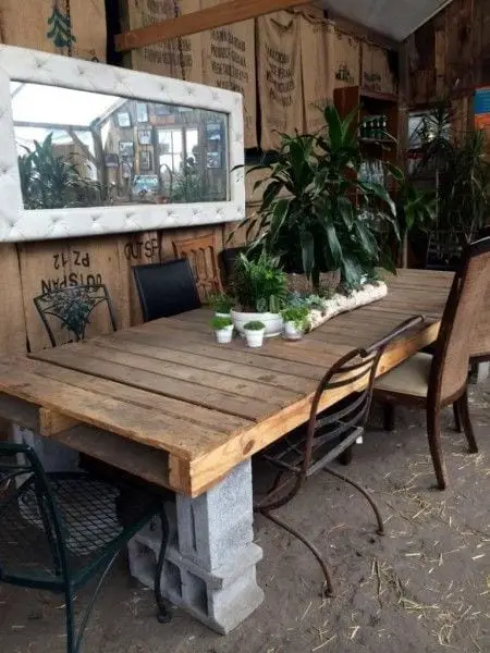 Door Turned Table Pallet Patio 2