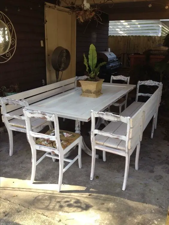 Door Turned Table Pallet Patio 3