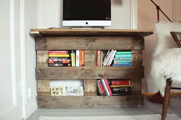 Pallet Desk Bookshelf