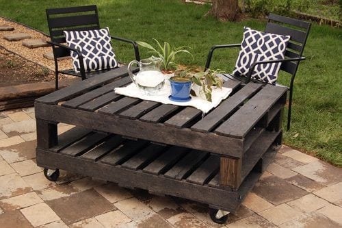 Pallet Patio Coffee Table 2