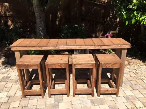 Pallet Wood Stool Chair