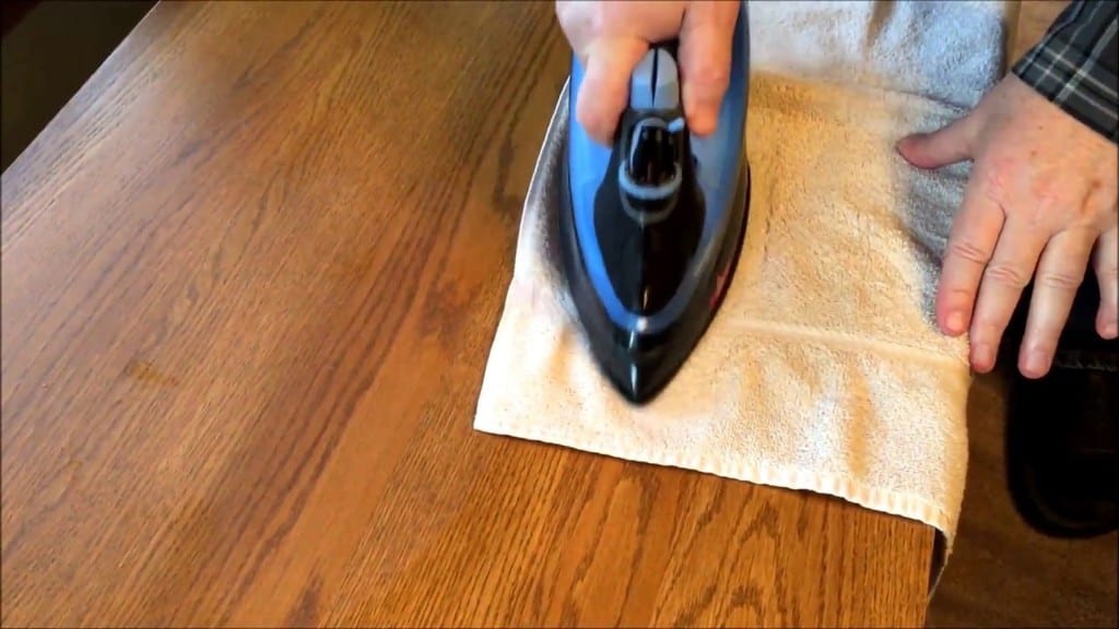 Position The Iron On The Towel