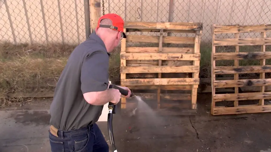 Rinsing The Wood Use A Garden Hose Or A Power Washer