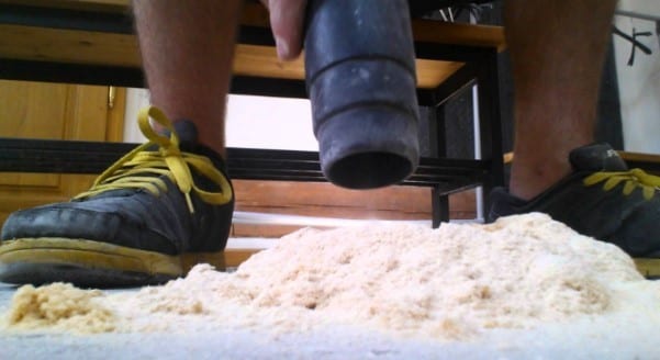 Vacuum Any Sawdust And Wipe The Surface